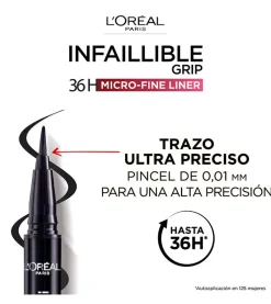 Delineador líquido Infallible Grip 36h Micro fine Brush - 02: Smokey Earth