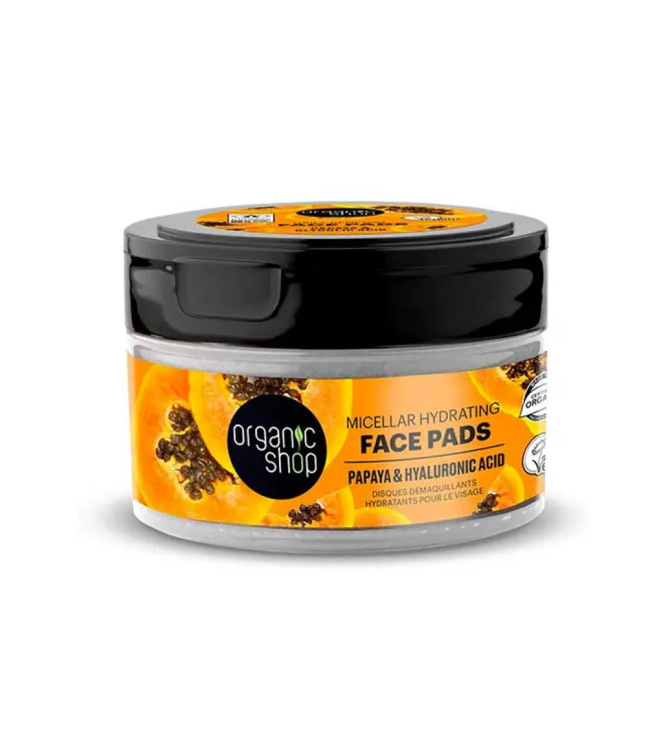 Discos faciales desmaquillantes hidratantes - Papaya y ácido hialurónico