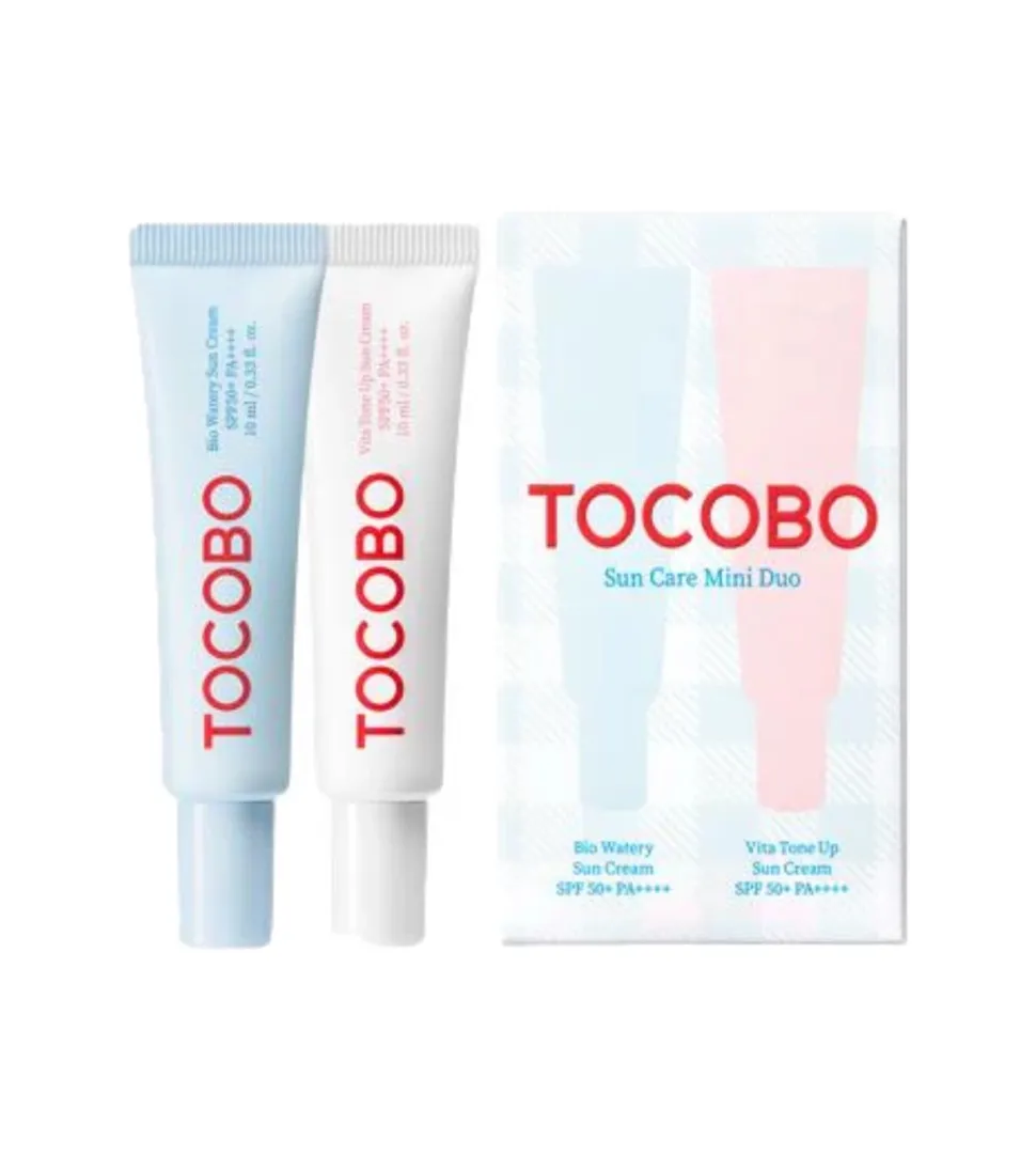Dúo mini de protectores solares faciales