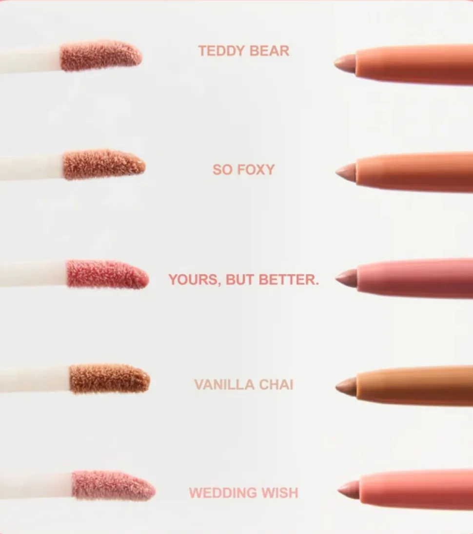 Dúo perfilador de labios y brillo de labios Line & Shine - Vanilla Chai