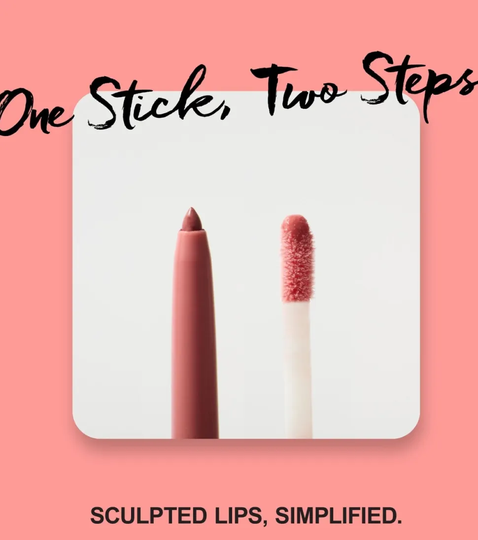 Dúo perfilador de labios y brillo de labios Line & Shine - Vanilla Chai