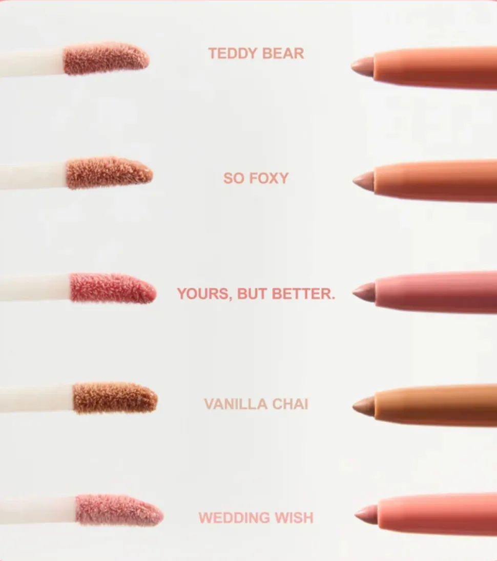 Dúo perfilador de labios y brillo de labios Line & Shine - So Foxy