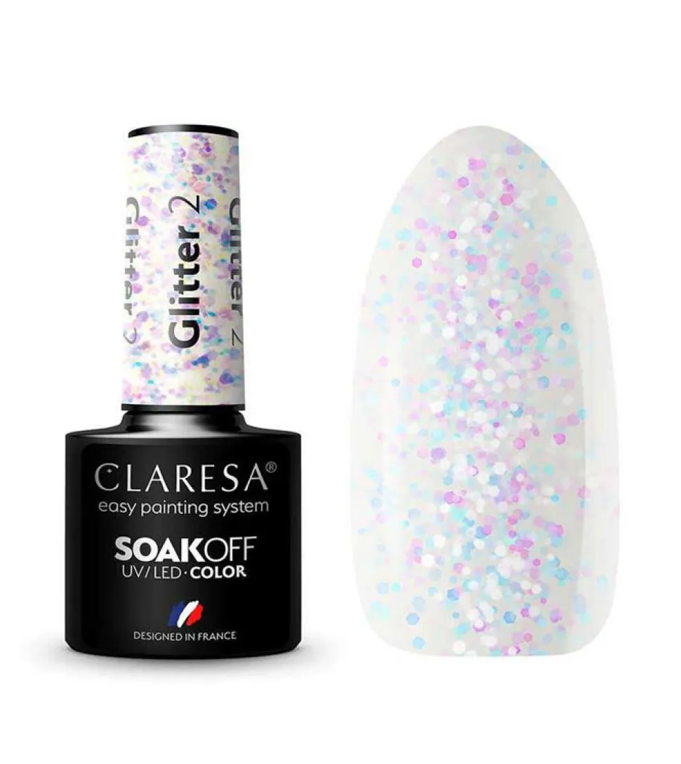 Esmalte semipermanente Soak off - 02: Glitter