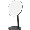 Espejo de tocador negro recargable con Iluminación LED Regulable