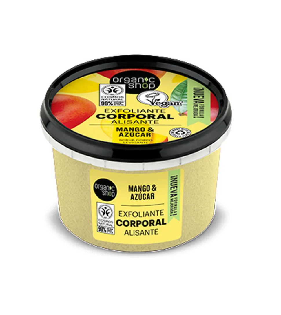 Exfoliante corporal alisante - Mango orgánico y azúcar