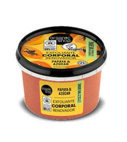 Exfoliante corporal renovador - Papaya orgánica y azúcar