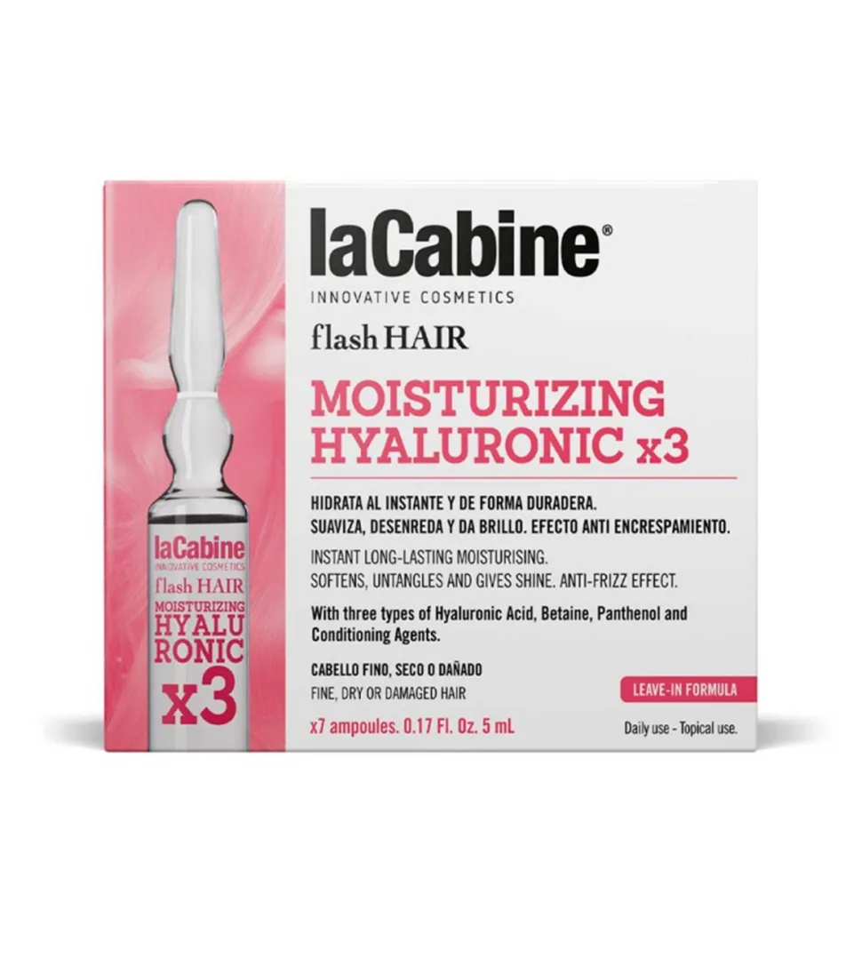 *Flash Hair* - Ampollas capilares hidratantes Moisturizing Hyaluronic x3 - Cabello fino, seco o dañado