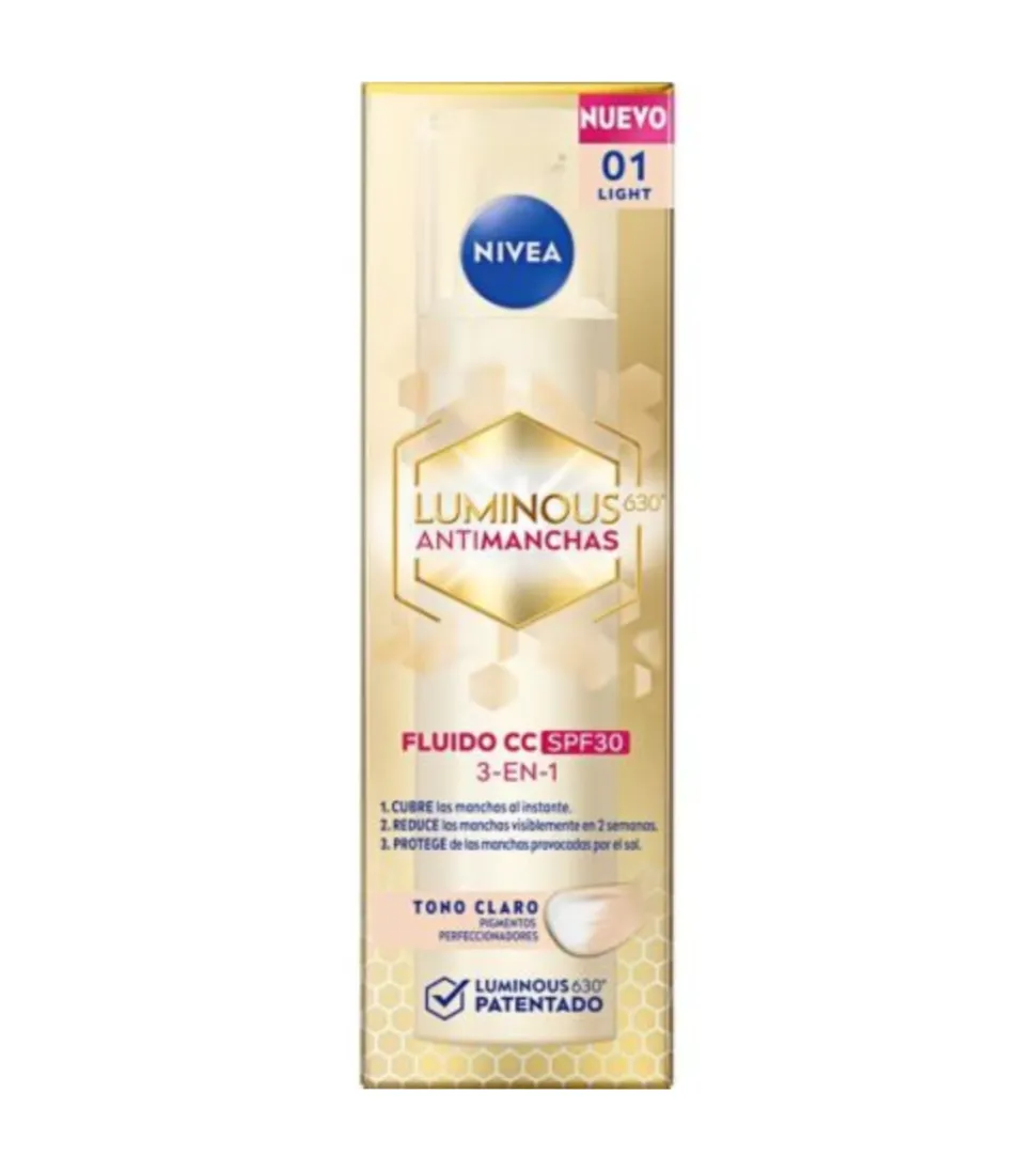 Fluido con color antimanchas Luminous 630 SPF30 - Tono claro
