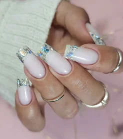 Gel de decoración de uñas Megastar - Silver Flicker