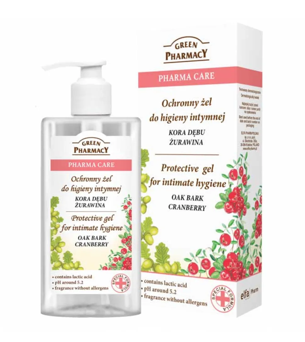 Gel de higiene íntima calmante Pharma Care - Corteza de roble y arándano