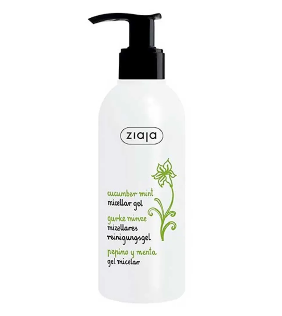 Gel limpiador micelar con Pepino y Menta