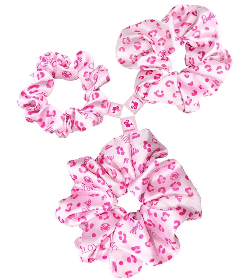 GLOV - *Barbie* - Pack de 3 coleteros scrunchie - Pink Panther