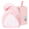 GLOV - Toalla turbante de saten y tela - Rosa