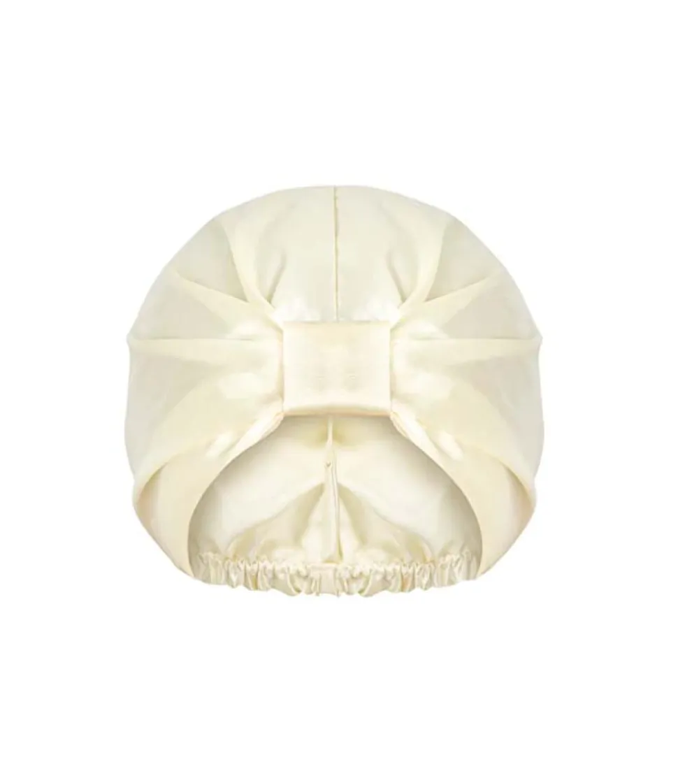 Gorro de satén anti-frizz para dormir - Beige