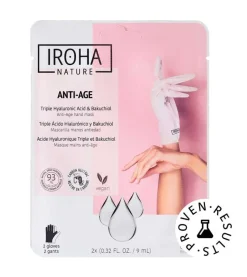 Guantes mascarilla antiedad - Triple Ácido Hialurónico, Bakuchiol y Niacinamida