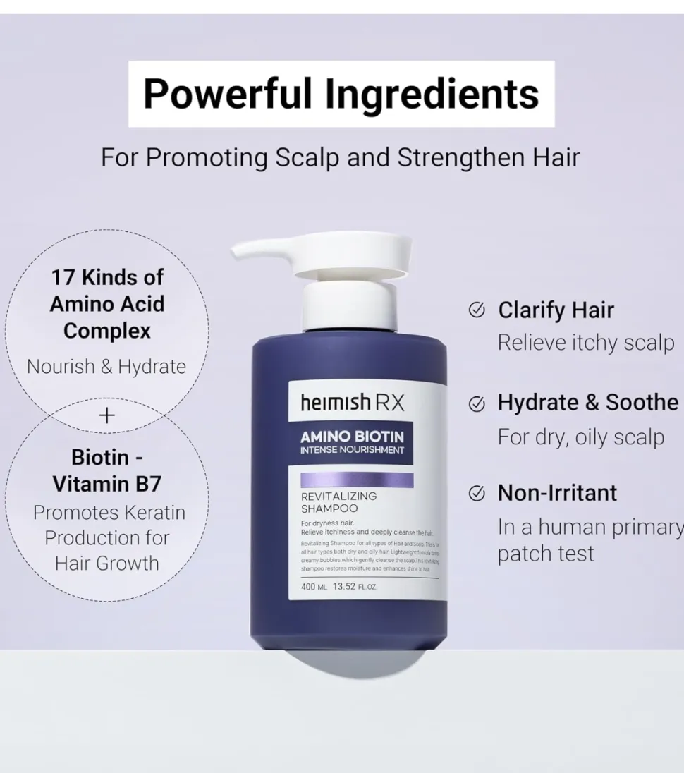 *Heimish RX* - Champú revitalizante Amino Biotin