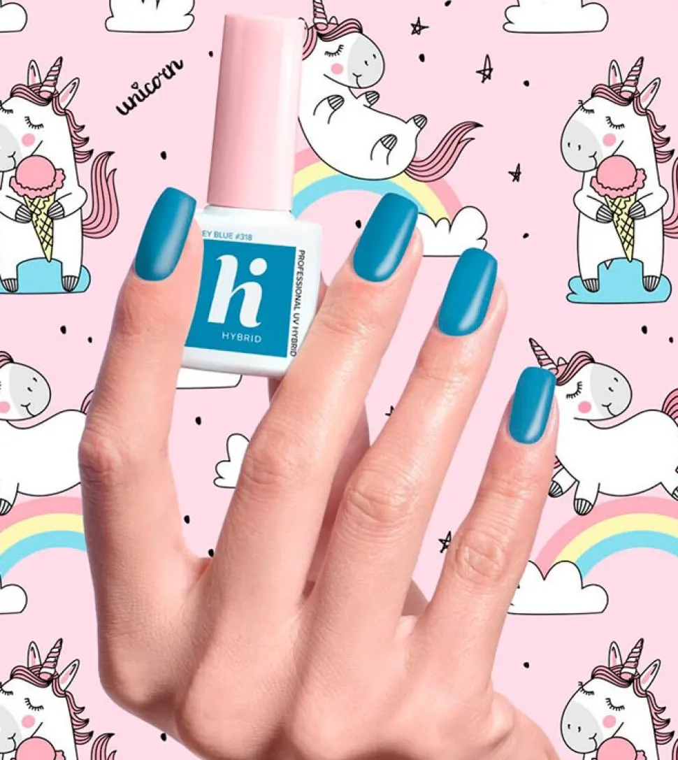 *Hi Unicorn* - Esmalte de uñas semipermanente - 318: Grey Blue