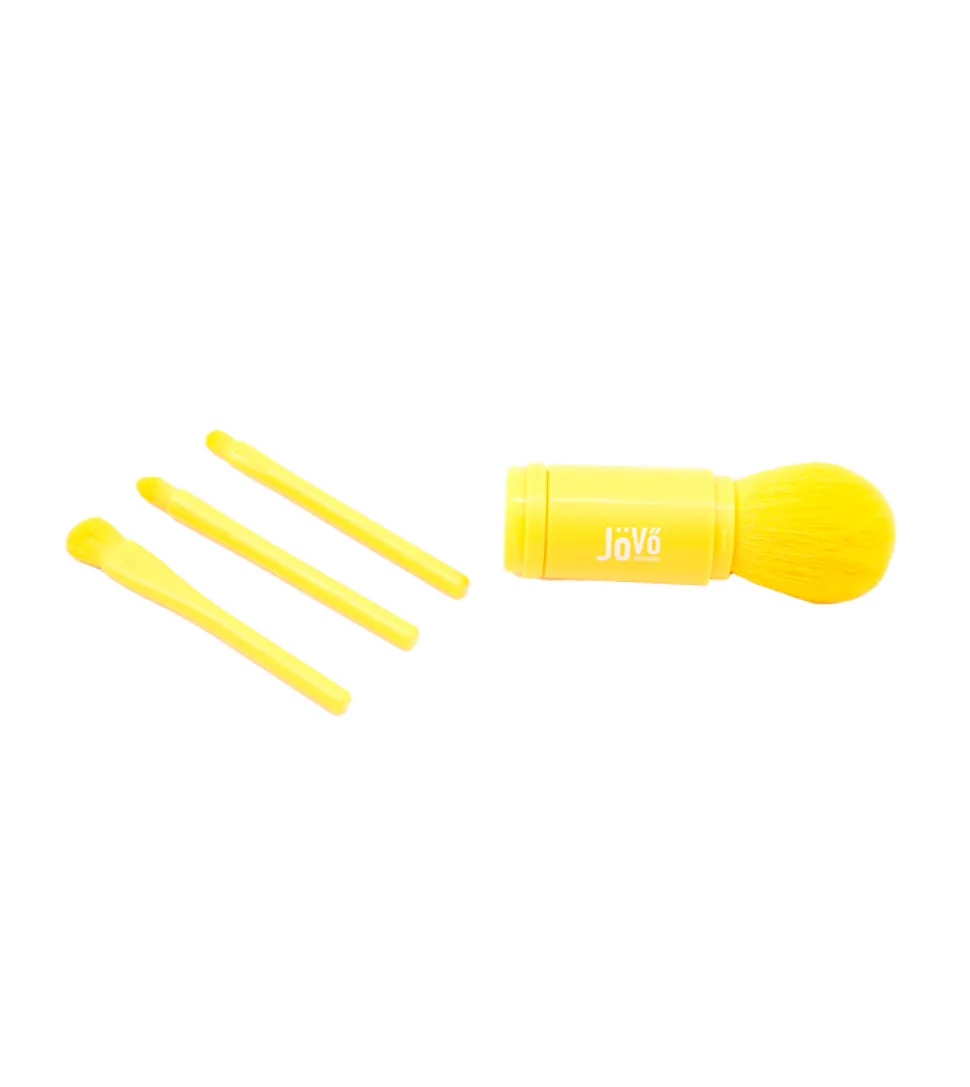 Jovo - Set de brochas de viaje 4 en 1