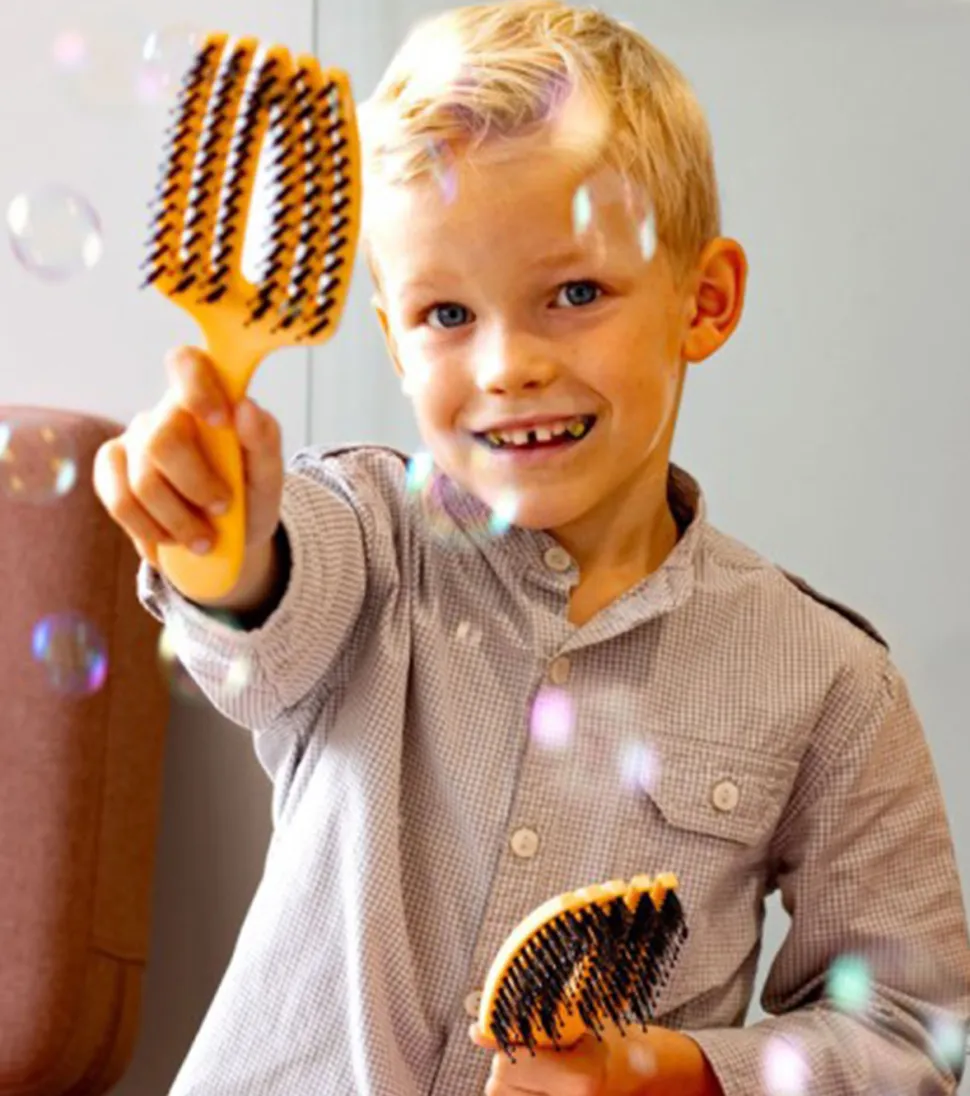 *Kids* - Cepillo para cabello Fingerbrush Care Mini - Yellow