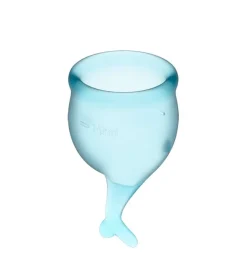 Kit de copas menstruales Feel Secure (15 + 20 ml) - Azul Claro