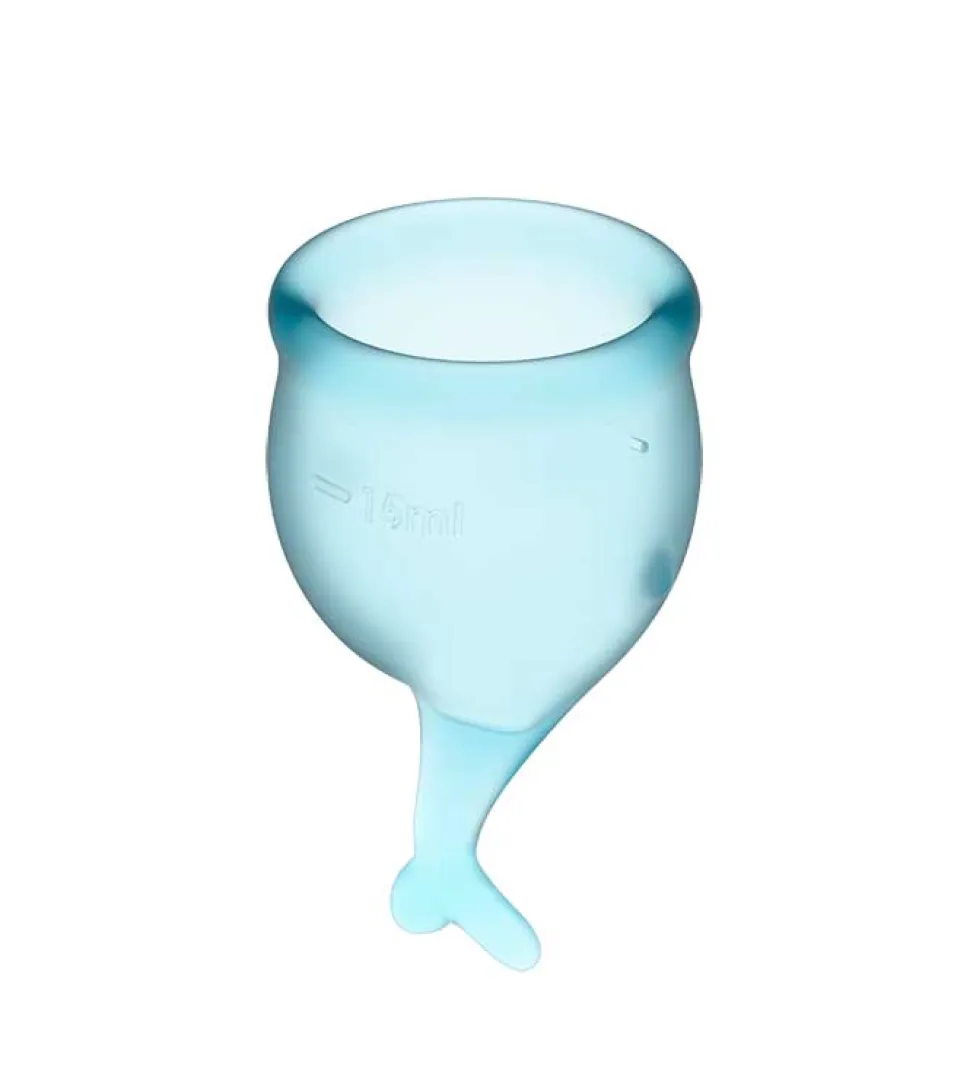 Kit de copas menstruales Feel Secure (15 + 20 ml) - Azul Claro