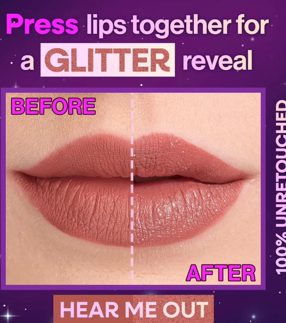 Labial líquido con shimmer Mega Glitter - Hear Me Out