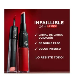Labial líquido 2 pasos Infalible 24h - 502: Red To Stay