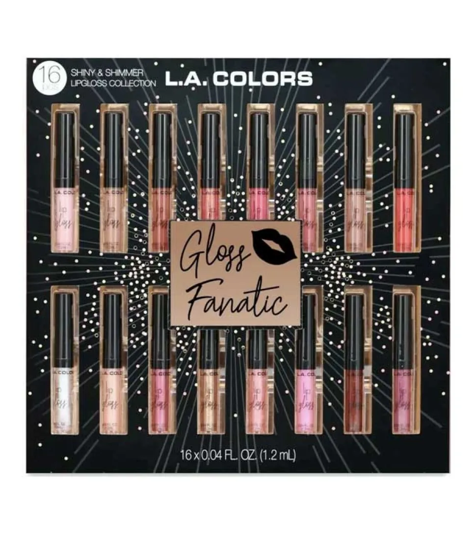 L.A Colors - Set de 16 brillos de labios Gloss Fanatic