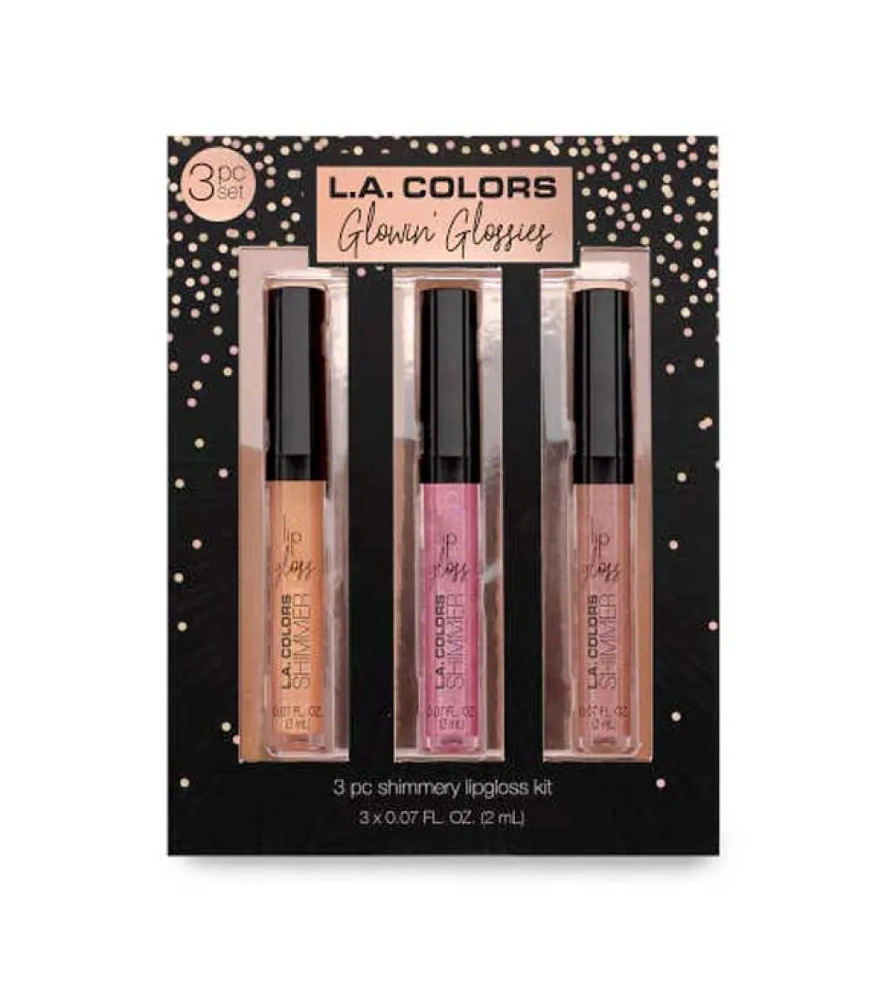L.A Colors - Set de 3 brillos de labios Glowin' Glossies