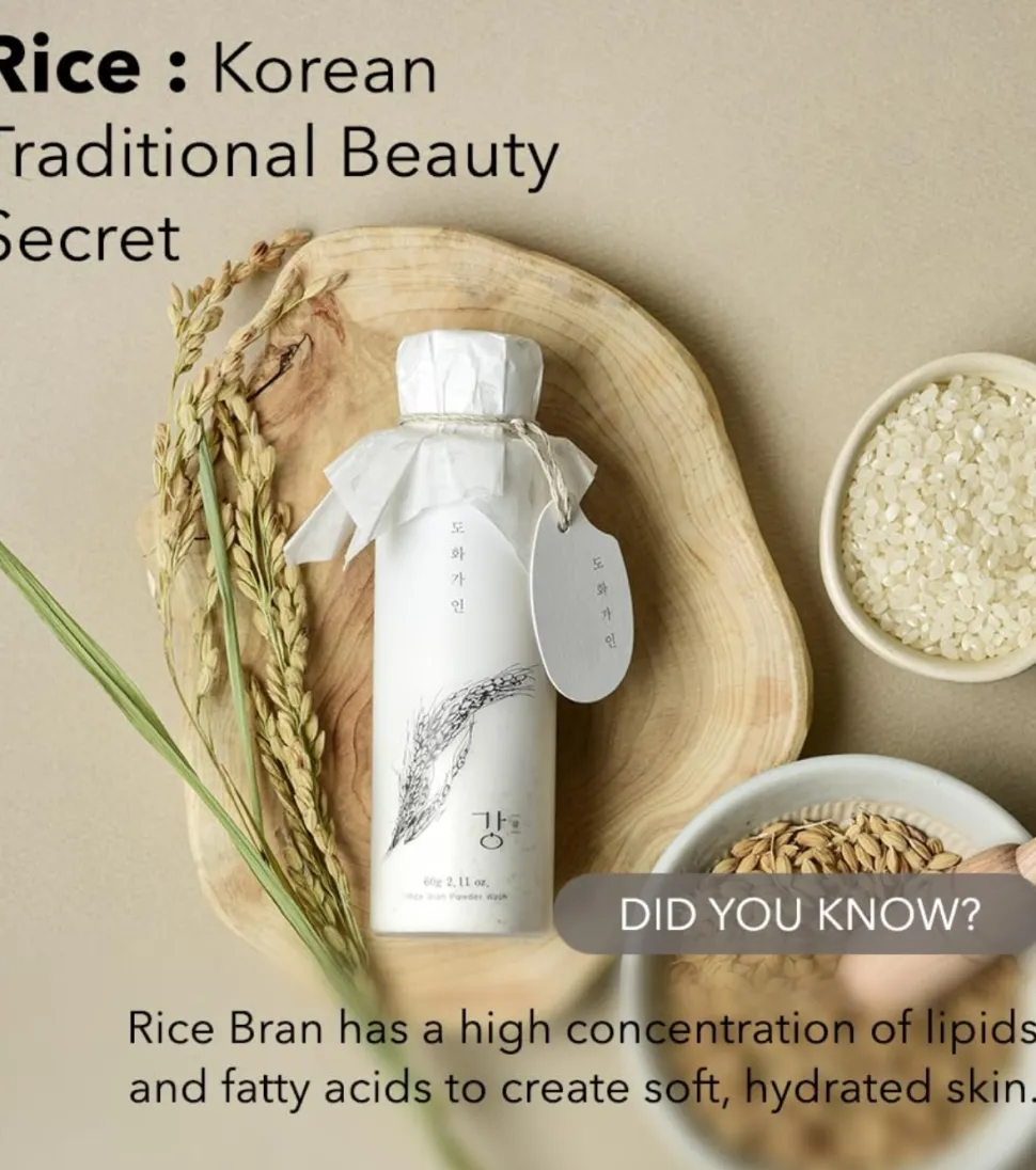 Limpiador facial en polvo Rice Bran