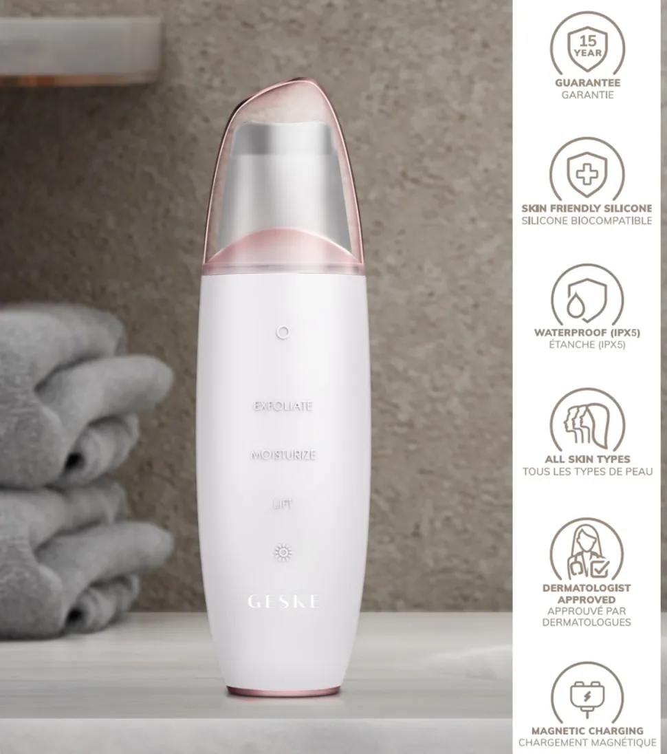 Limpiador MicroCurrent Skin Scrubber & Blackhead Remover 9 en 1 - White Rose Gold