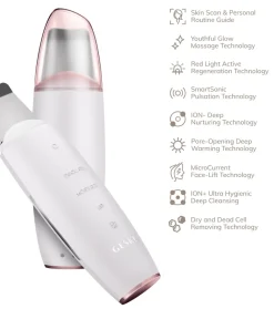Limpiador MicroCurrent Skin Scrubber & Blackhead Remover 9 en 1 - White Rose Gold
