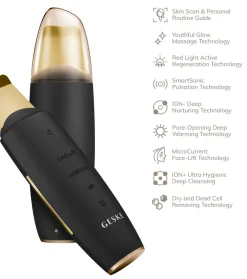 Limpiador MicroCurrent Skin Scrubber & Blackhead Remover 9 en 1 - Black Gold