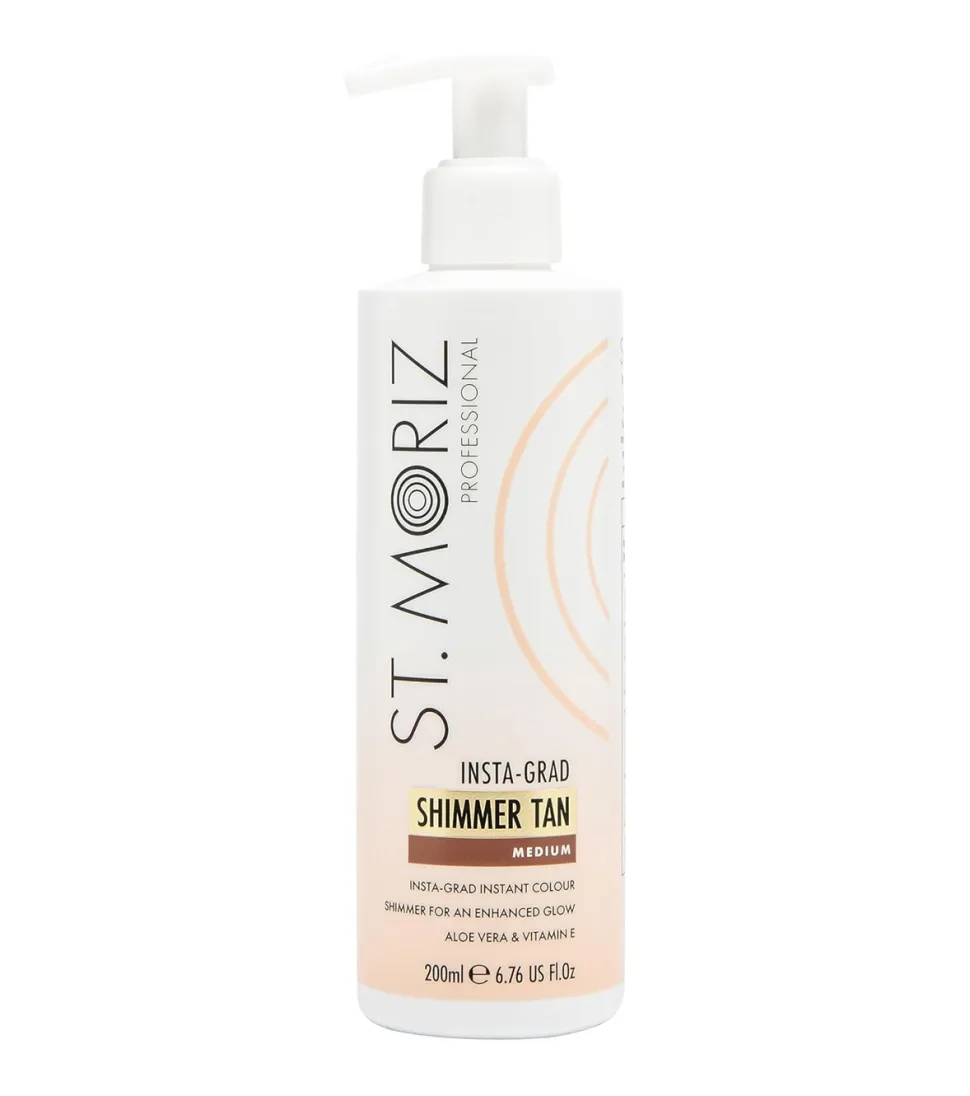 Loción autobronceadora instantánea con shimmer - Medio