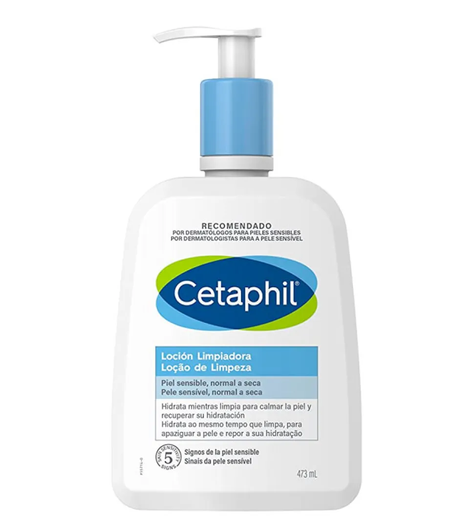 Loción limpiadora para rostro y cuerpo pieles sensibles y secas - 473ml