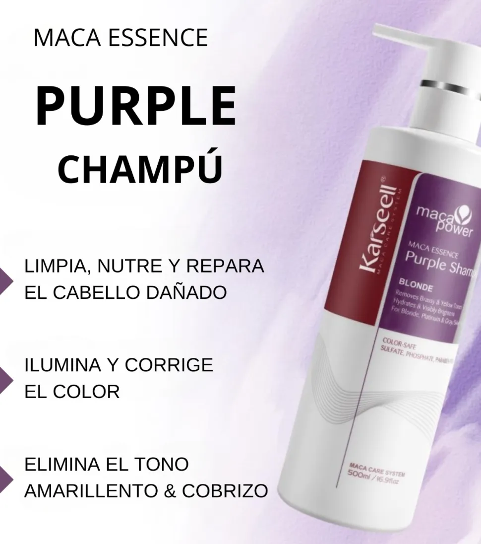 *Maca Power* - Champú violeta neutralizador Blonde