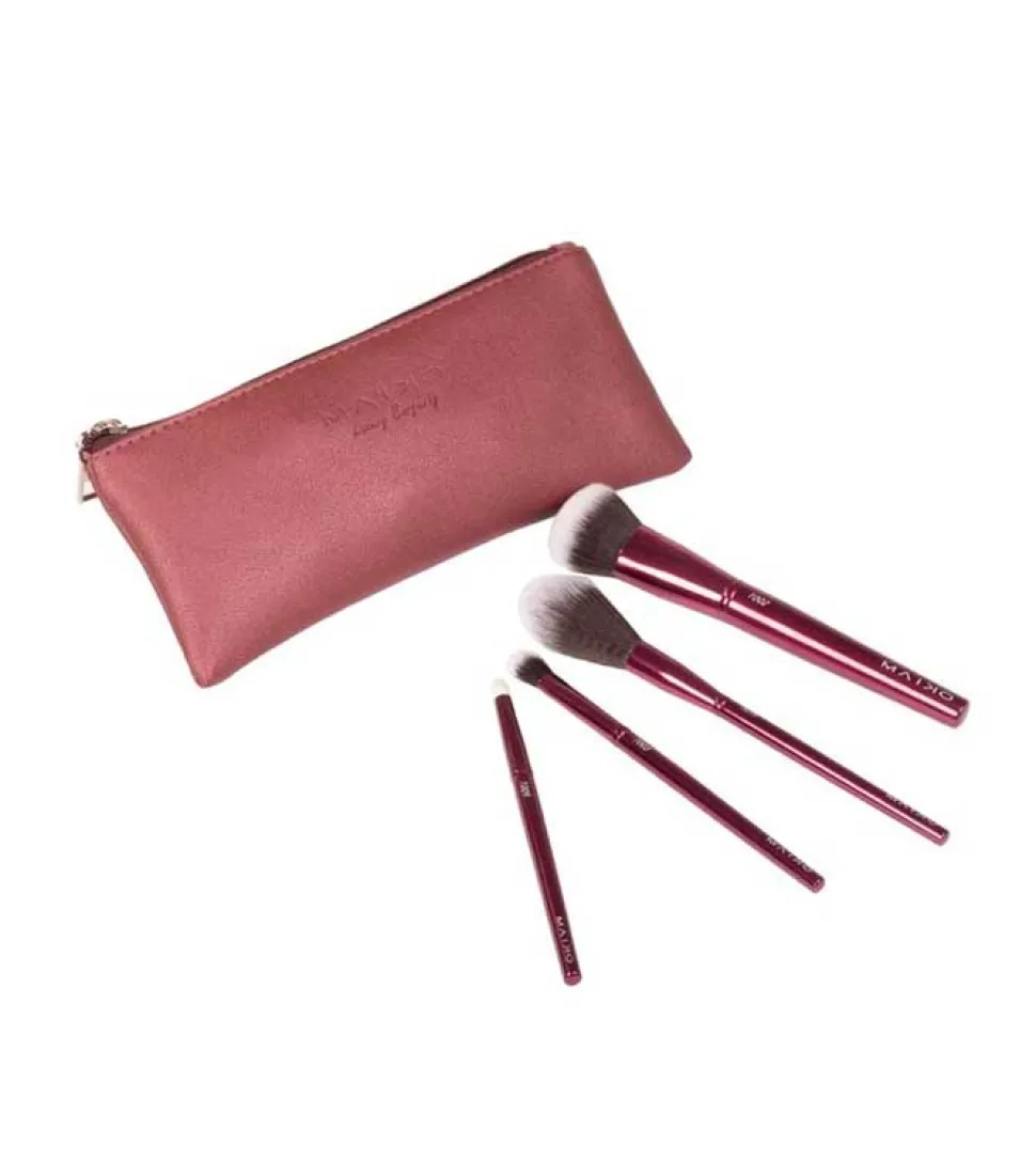 Maiko - Set de 4 brochas Luxury Burgundy