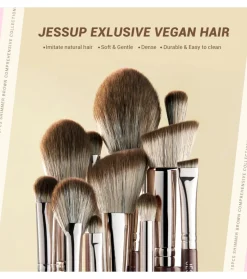 *Makeup Essentials in a Box* - Set de 15 brochas - Shimmer Brown