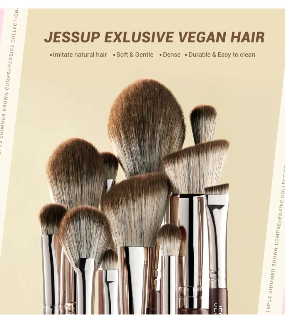 *Makeup Essentials in a Box* - Set de 15 brochas - Shimmer Brown