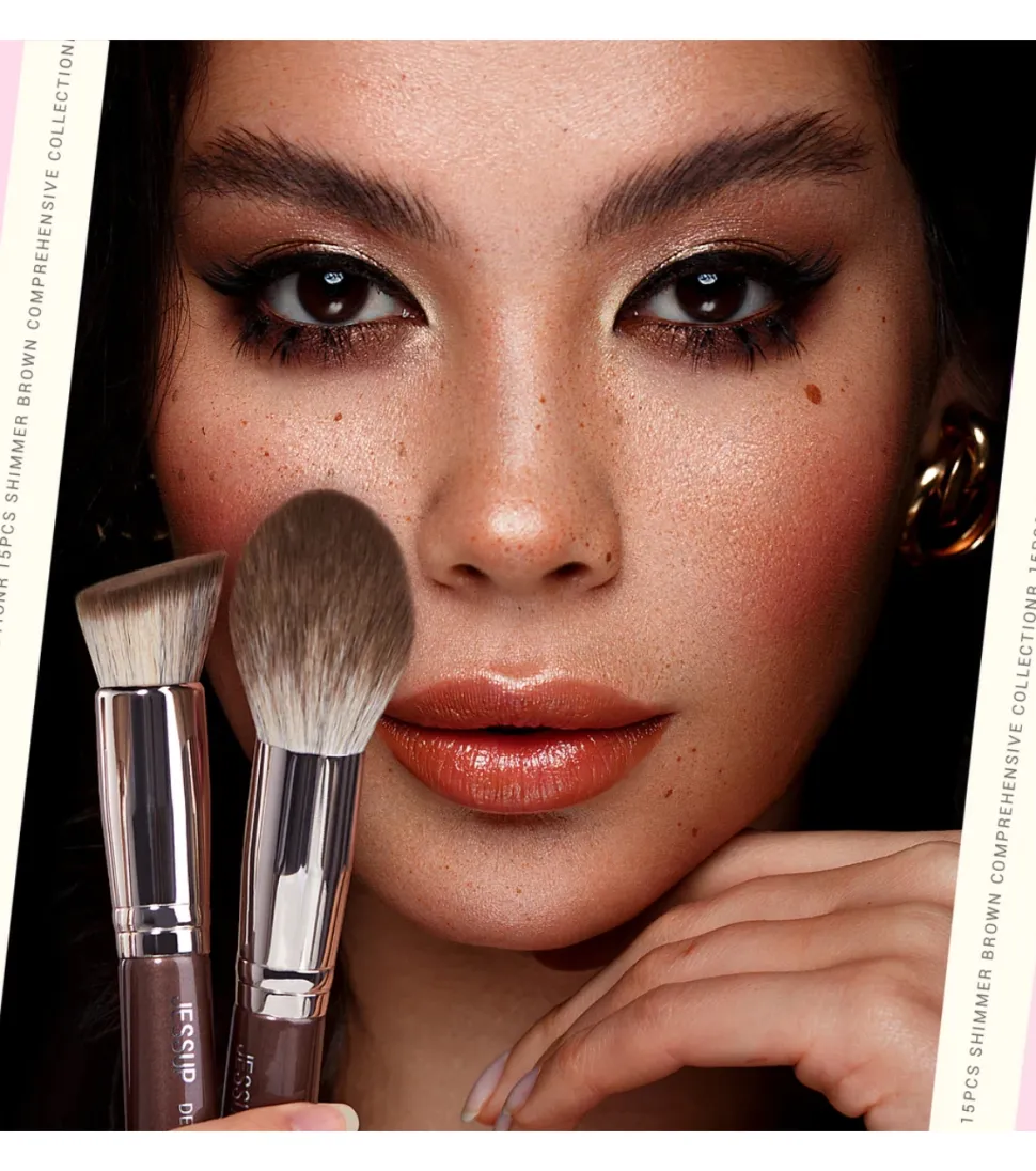 *Makeup Essentials in a Box* - Set de 15 brochas - Shimmer Brown