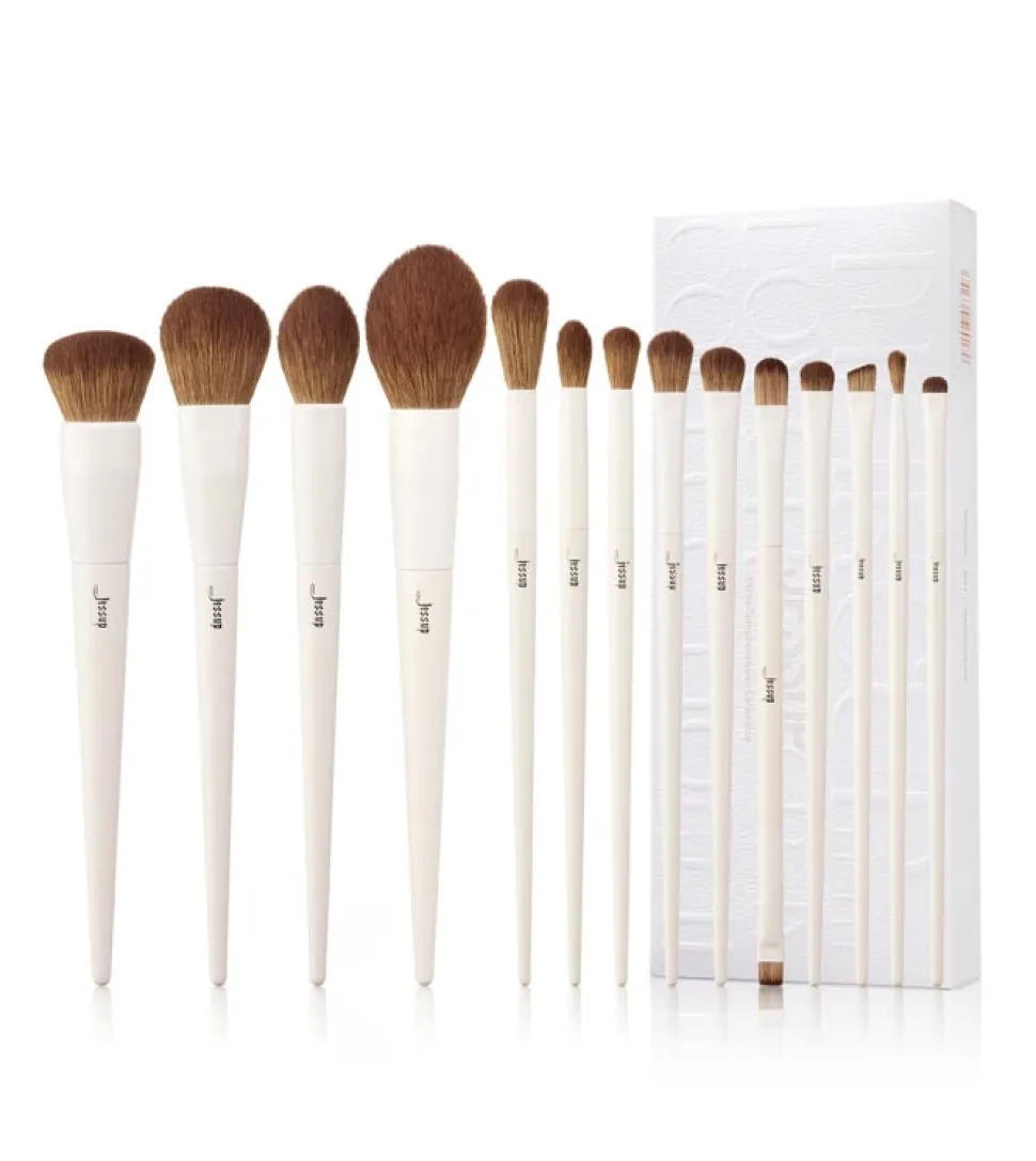 *Makeup Lover Collection* - Set de brochas 14 piezas - T329: Light Gray
