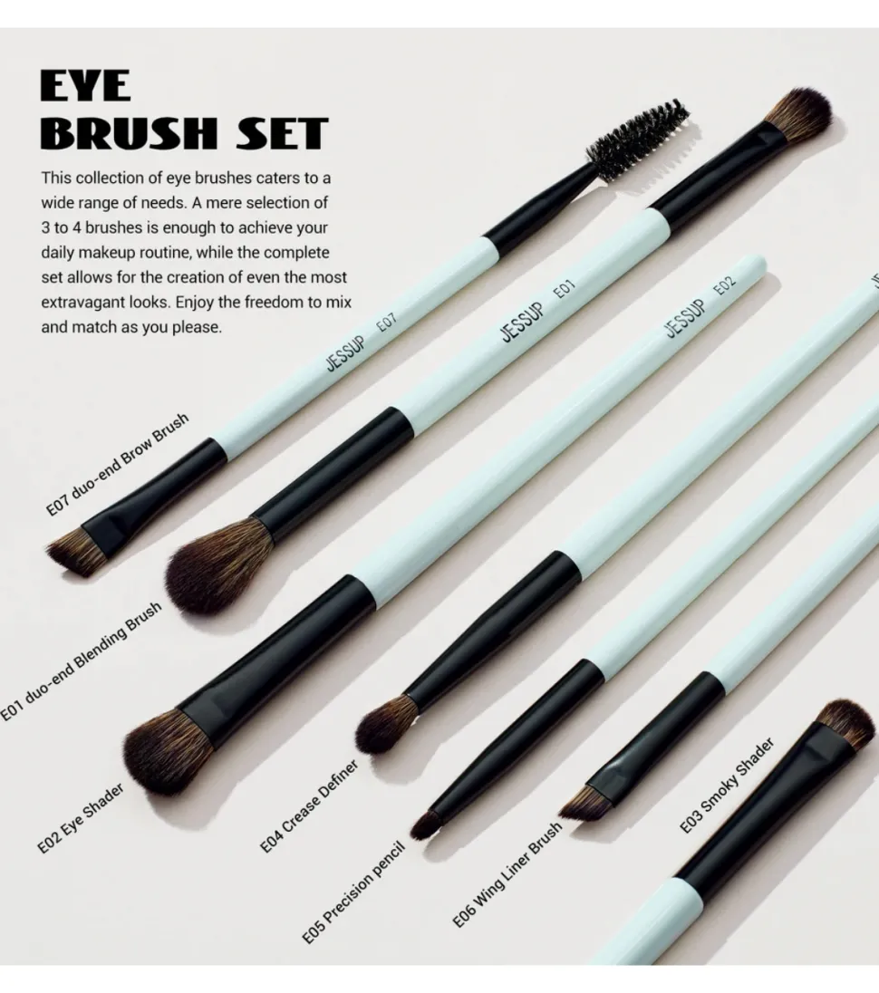*Makeup Lover Collection V* - Set de 10 brochas - Bright Cyan