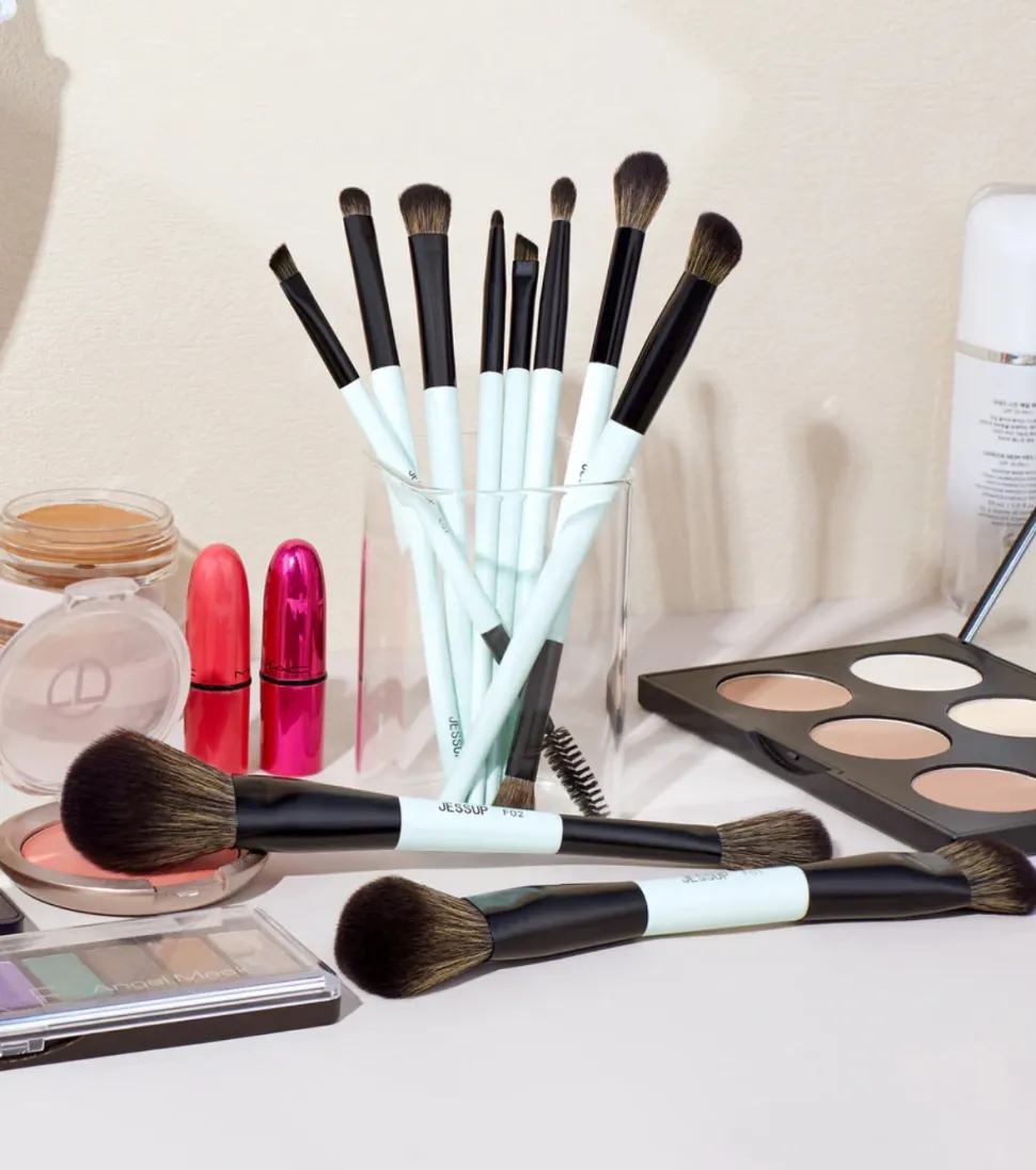*Makeup Lover Collection V* - Set de 10 brochas - Bright Cyan