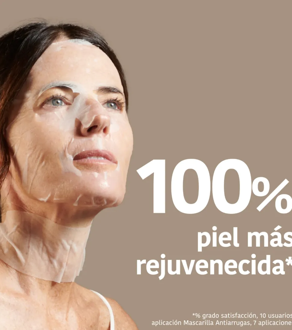 Mascarilla Antiarrugas y Antiedad para Cara y Cuello - Colágeno + Ácido Hialurónico