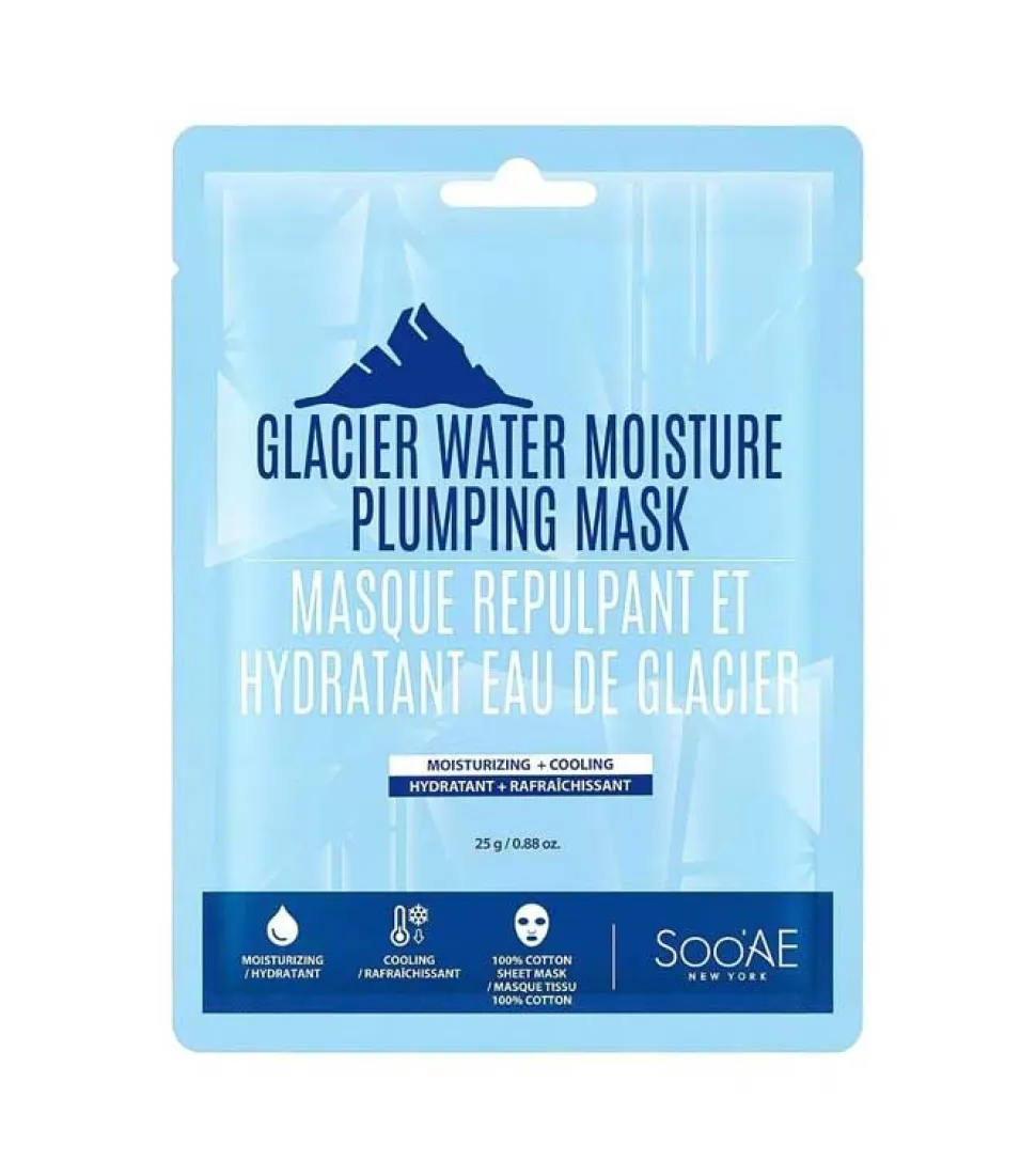Mascarilla facial con extracto de agua glacial