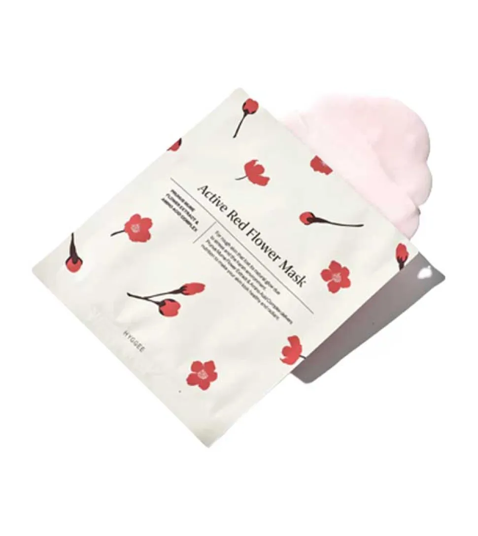 Mascarilla facial de celulosa con extracto de ciruela Active Red Flower