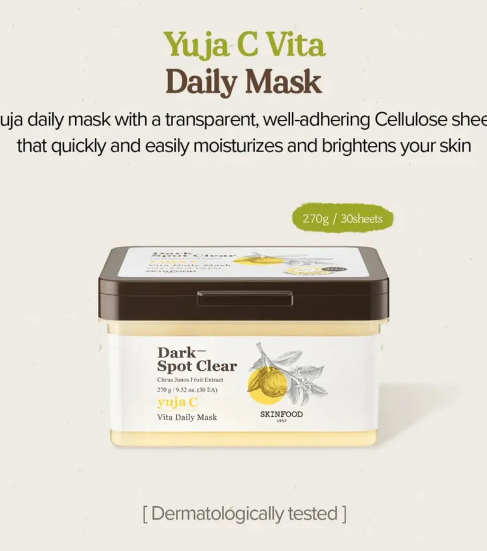 Mascarilla facial diaria Yuja C Vita - 30 uds