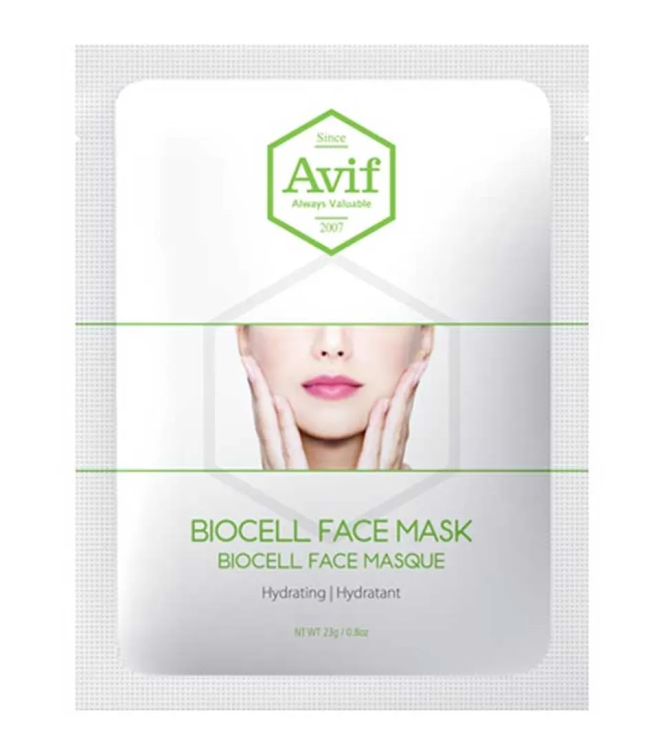Mascarilla facial hidratante de bio-celulosa