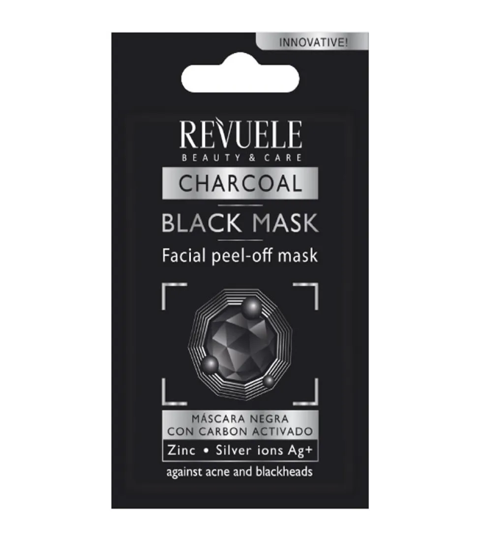 Mascarilla facial negra de carbón activo peel off (15 ml)