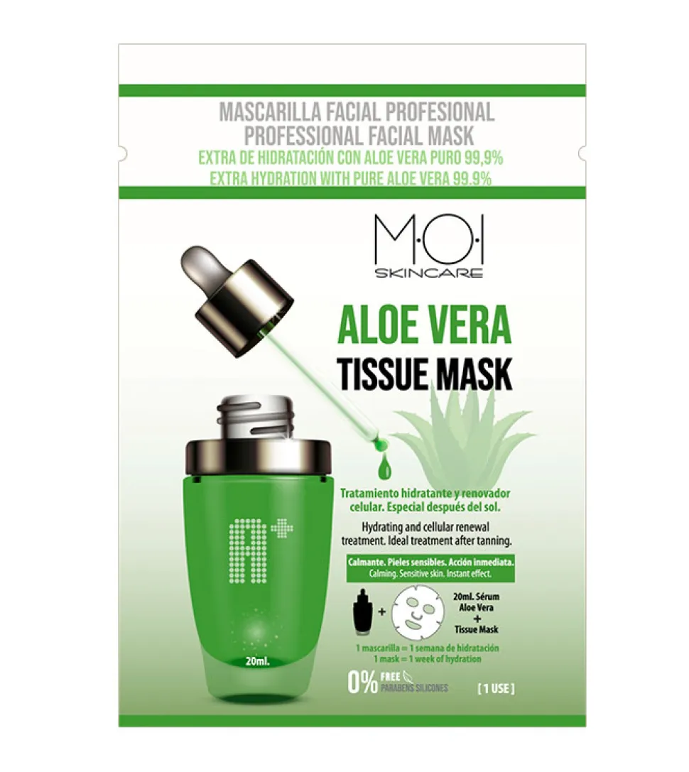 Mascarilla facial profesional - Áloe vera puro